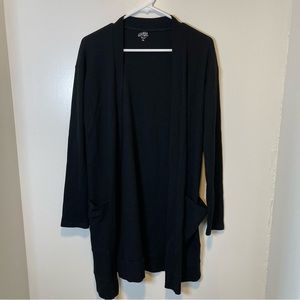 Tickled‎ Teal black waffle cardigan size medium